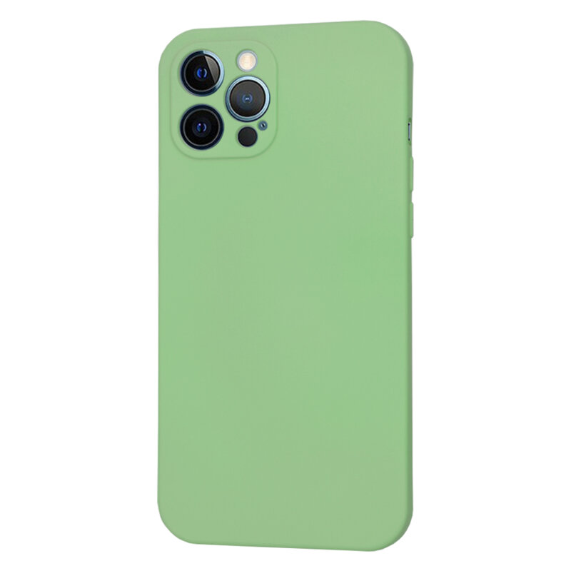 Husa silicon iPhone 12 Pro Max Techsuit SoftFlex, verde deschis