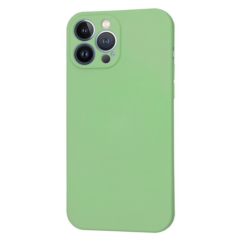 Husa silicon iPhone 13 Pro Max Techsuit SoftFlex, verde deschis
