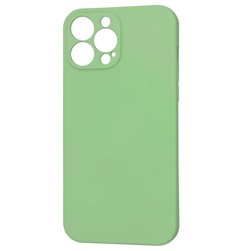 Husa silicon iPhone 13 Pro Max Techsuit SoftFlex, verde deschis