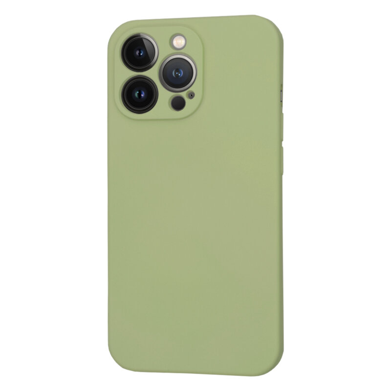 Husa silicon iPhone 13 Pro Techsuit SoftFlex, verde