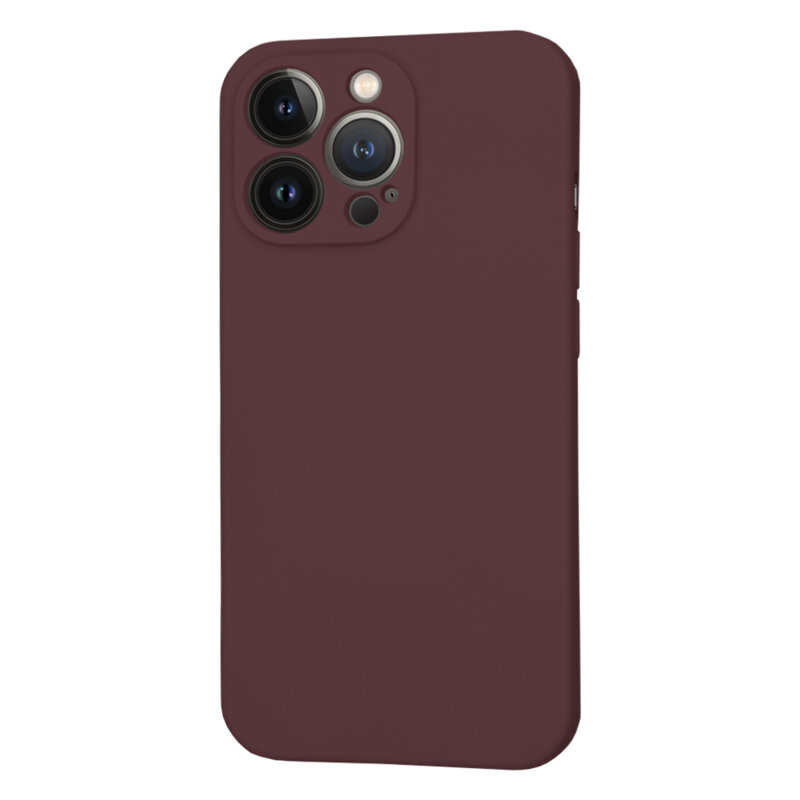 Husa silicon iPhone 13 Pro Techsuit SoftFlex, bordo