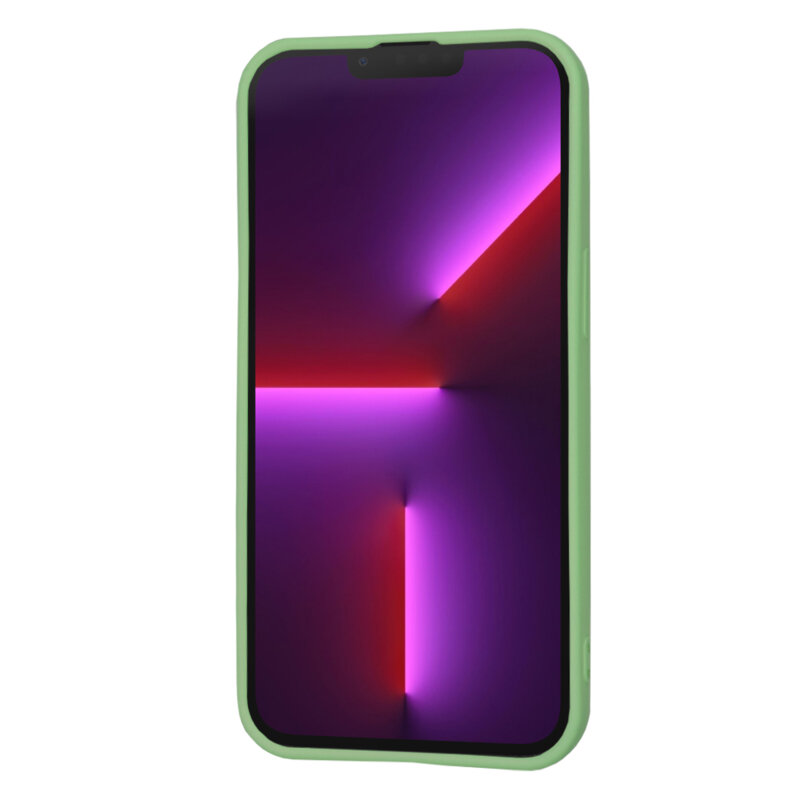 Husa silicon iPhone 13 Pro Techsuit SoftFlex, verde deschis