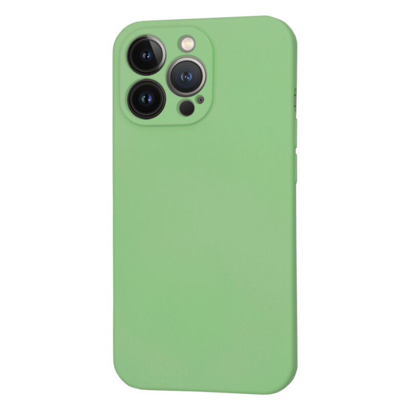 Husa silicon iPhone 13 Pro Techsuit SoftFlex, verde deschis