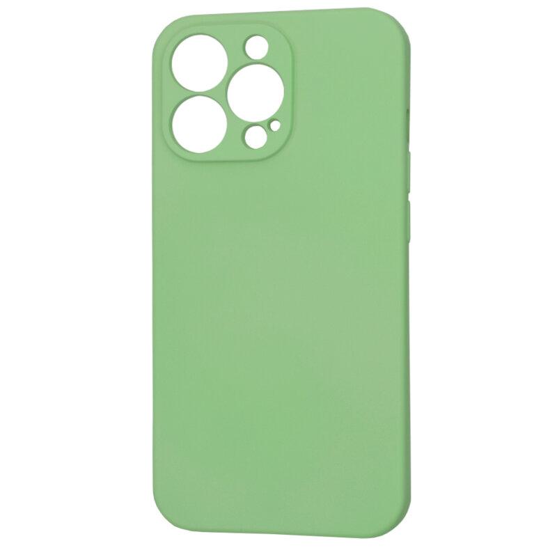 Husa silicon iPhone 13 Pro Techsuit SoftFlex, verde deschis