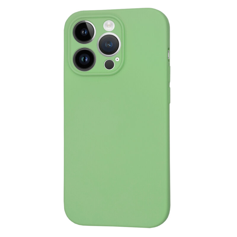Husa silicon iPhone 14 Pro Techsuit SoftFlex, verde deschis