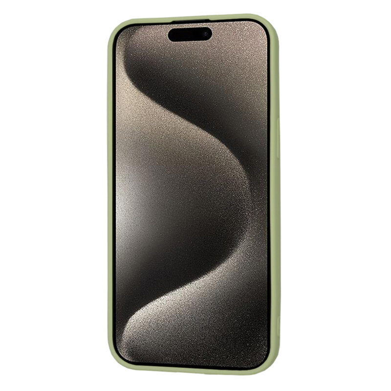 Husa silicon iPhone 15 Pro Max Techsuit SoftFlex, verde