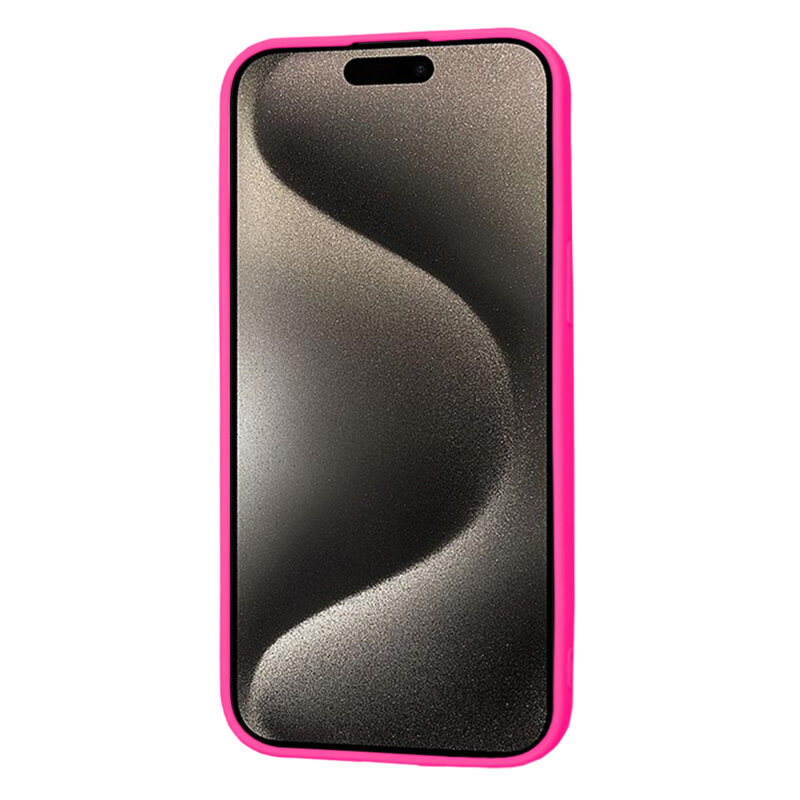 Husa silicon iPhone 15 Pro Max Techsuit SoftFlex, fucsia