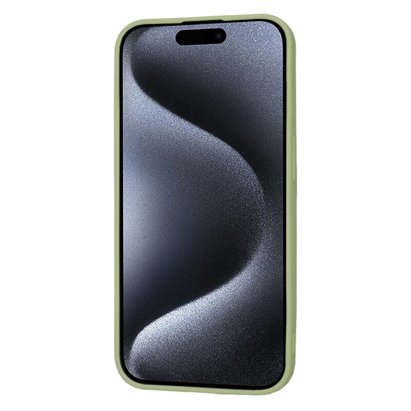 Husa silicon iPhone 15 Pro Techsuit SoftFlex, verde