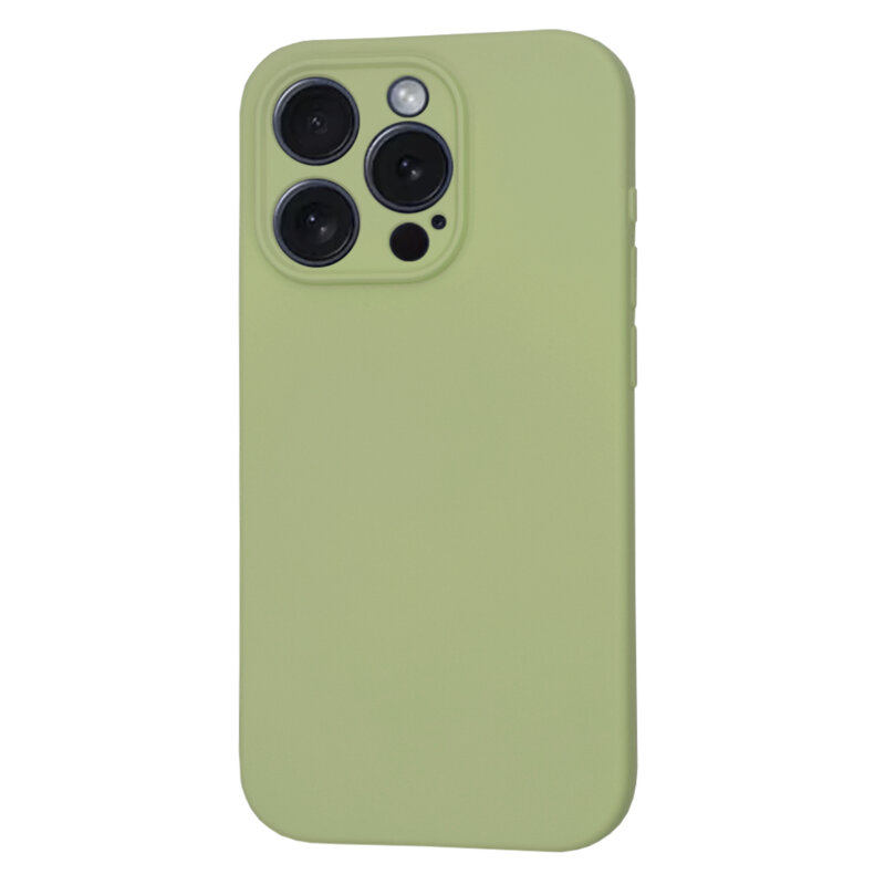 Husa silicon iPhone 15 Pro Techsuit SoftFlex, verde