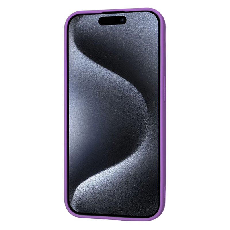 Husa silicon iPhone 15 Pro Techsuit SoftFlex, mov