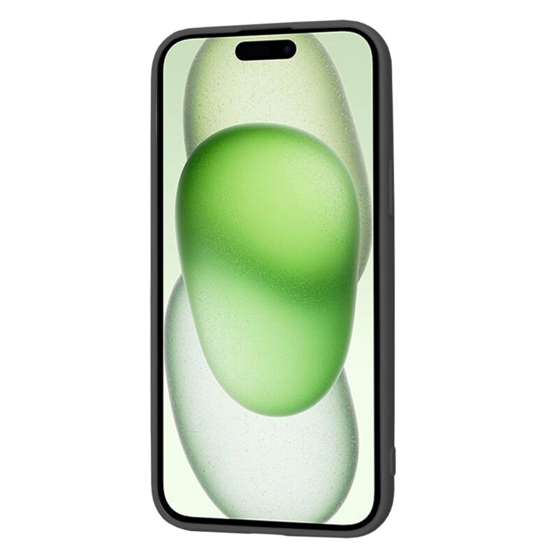 Husa silicon iPhone 15 Plus Techsuit SoftFlex, negru