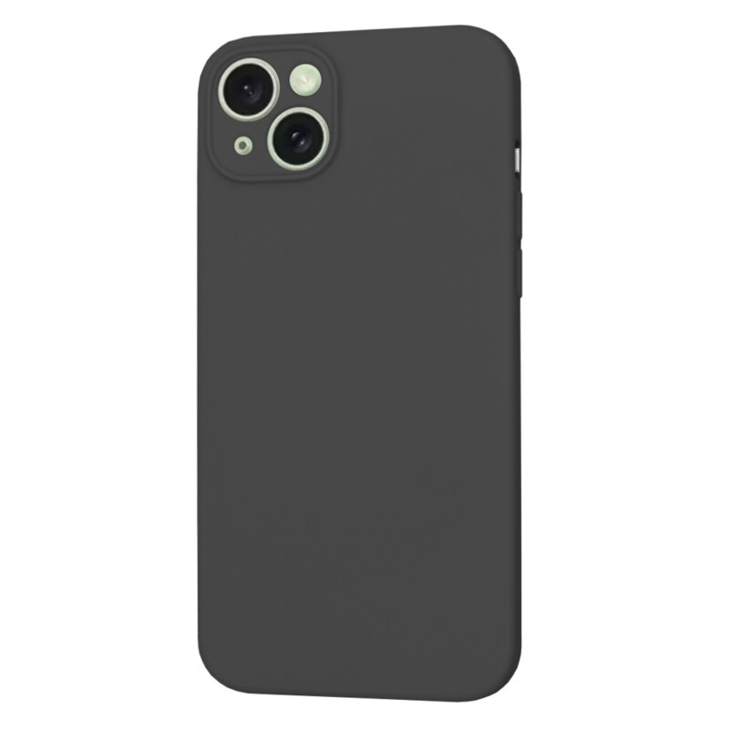 Husa silicon iPhone 15 Plus Techsuit SoftFlex, negru