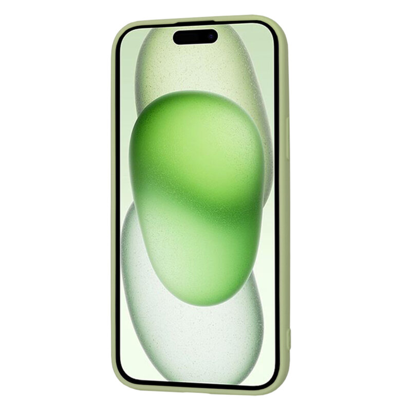 Husa silicon iPhone 15 Plus Techsuit SoftFlex, verde