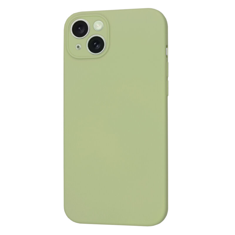 Husa silicon iPhone 15 Plus Techsuit SoftFlex, verde