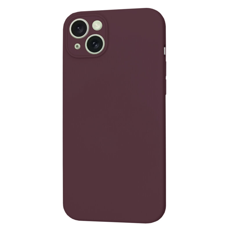 Husa silicon iPhone 15 Plus Techsuit SoftFlex, bordo