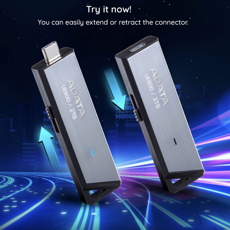 Stick USB-C, memorie externa telefon 512GB Adata, AELI-UE800-512G-CS