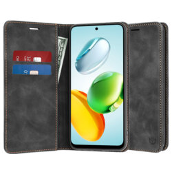 Husa piele Honor 200 Smart Techsuit Confy Cover, negru