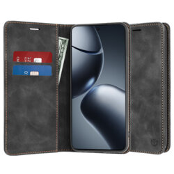 Husa piele Xiaomi 14T Pro Techsuit Confy Cover, negru