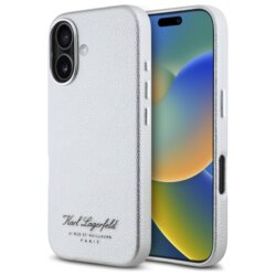 Husa iPhone 16 Karl Lagerfeld Hardcase Leather Hotel, RSG, KLHCP16SPGWCMKHG