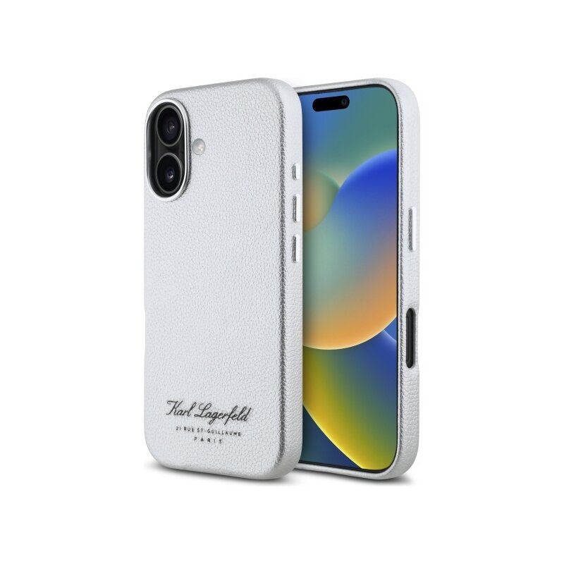Husa iPhone 16 Karl Lagerfeld Hardcase Leather Hotel, RSG, KLHCP16SPGWCMKHG