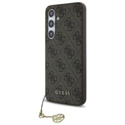Husa originala Guess Samsung Galaxy S24 FE Hardcase 4G Charms Collection, maro, GUHCS24FEGF4GBR