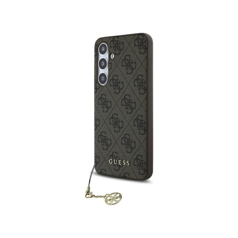 Husa originala Guess Samsung Galaxy S24 FE Hardcase 4G Charms Collection, maro, GUHCS24FEGF4GBR