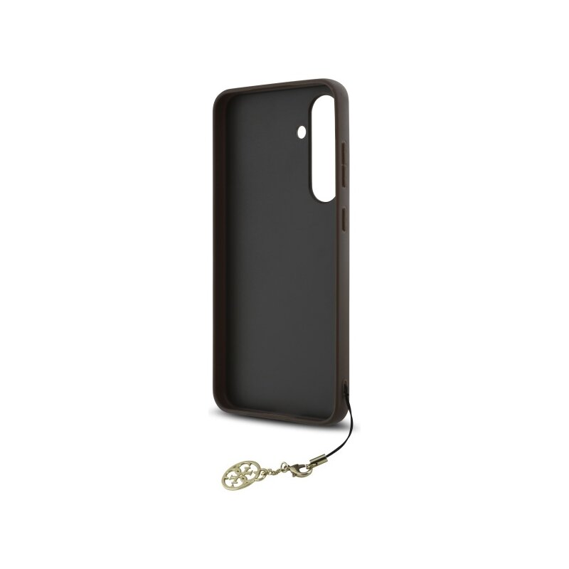 Husa originala Guess Samsung Galaxy S24 FE Hardcase 4G Charms Collection, maro, GUHCS24FEGF4GBR