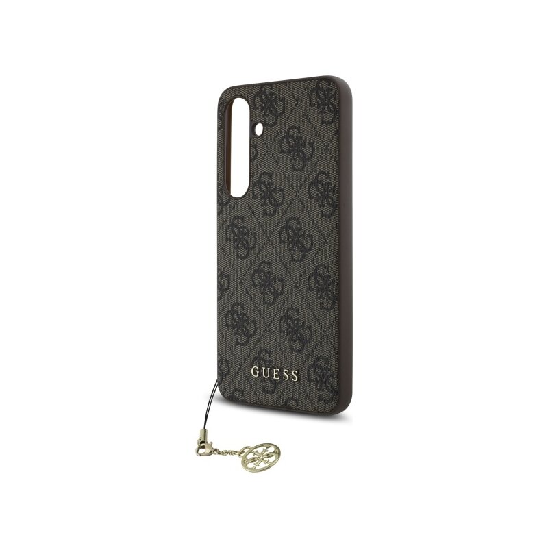 Husa originala Guess Samsung Galaxy S24 FE Hardcase 4G Charms Collection, maro, GUHCS24FEGF4GBR
