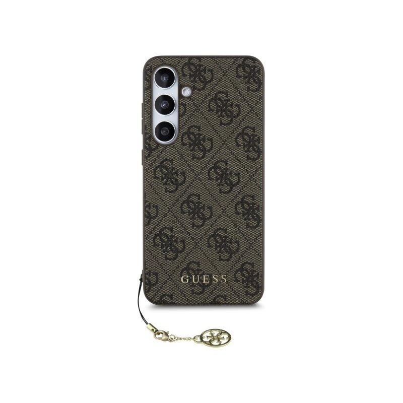 Husa originala Guess Samsung Galaxy S24 FE Hardcase 4G Charms Collection, maro, GUHCS24FEGF4GBR