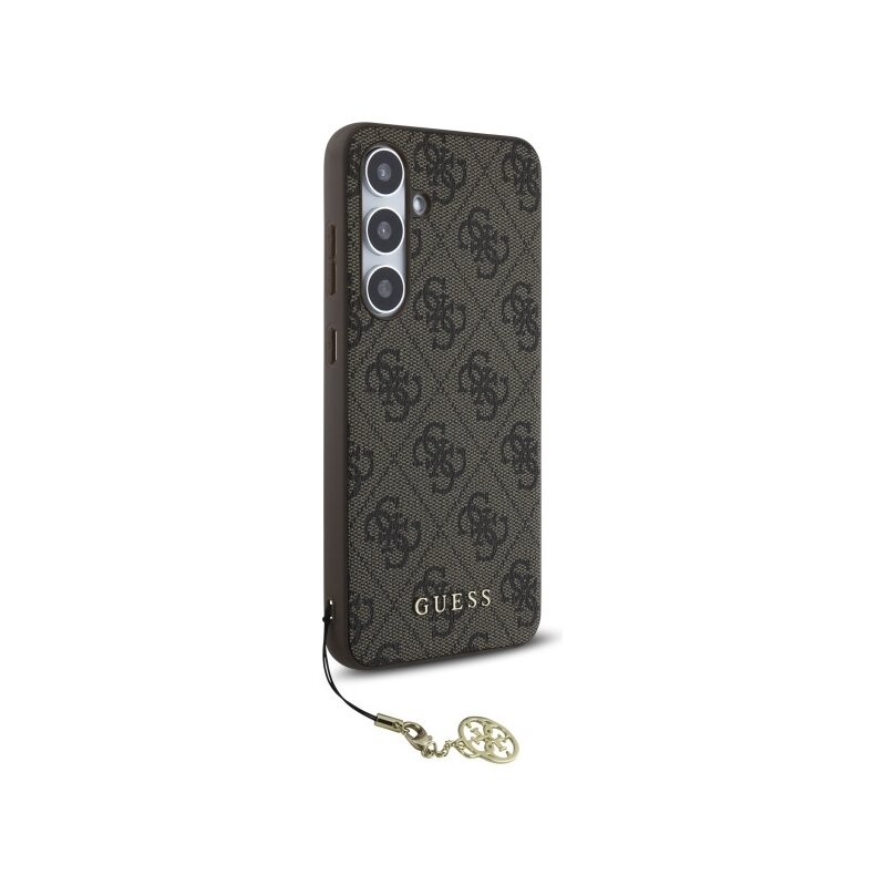 Husa originala Guess Samsung Galaxy S24 FE Hardcase 4G Charms Collection, maro, GUHCS24FEGF4GBR