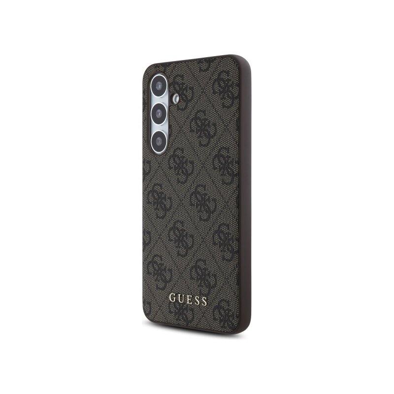 Husa originala Guess Samsung Galaxy S24 FE Hardcase 4G Classic, maro, GUHCS24FEG4GFBR