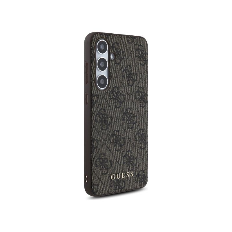 Husa originala Guess Samsung Galaxy S24 FE Hardcase 4G Classic, maro, GUHCS24FEG4GFBR