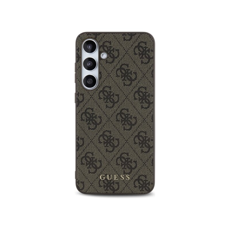 Husa originala Guess Samsung Galaxy S24 FE Hardcase 4G Classic, maro, GUHCS24FEG4GFBR