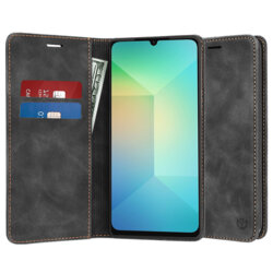 Husa piele Samsung Galaxy A06 Techsuit Confy Cover, negru