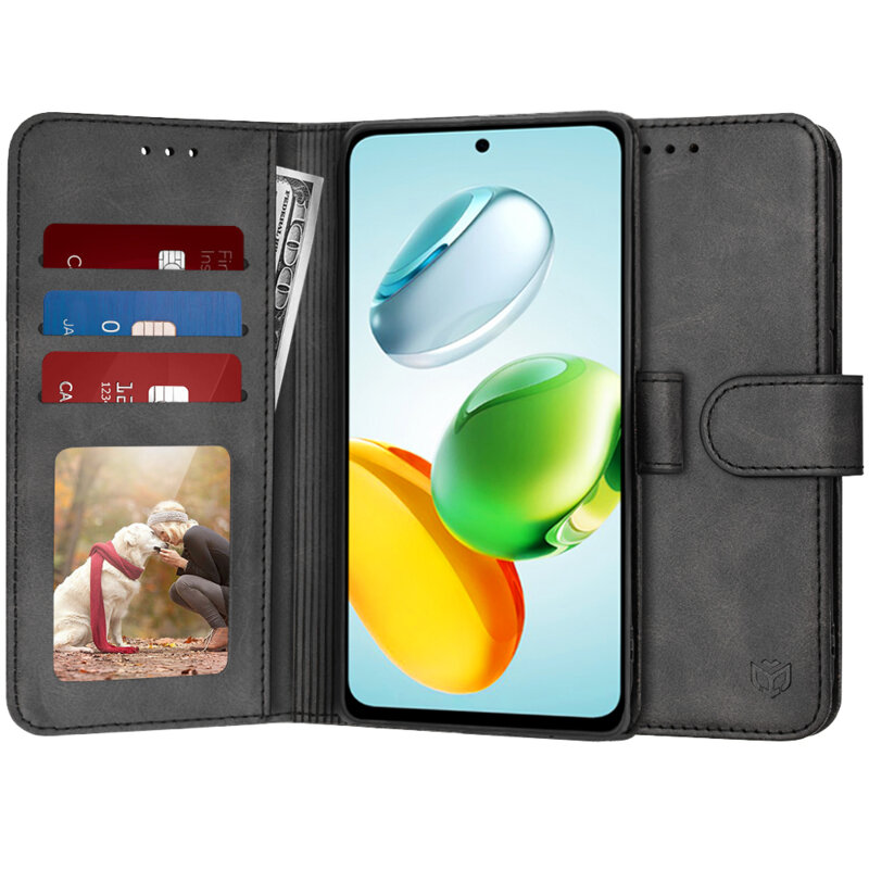 Husa 360 Honor 200 Smart Techsuit Diary Book, negru
