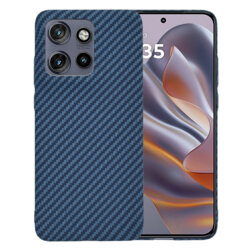 Husa Motorola Edge 50 Neo Techsuit Carbonite FiberShell, cyan