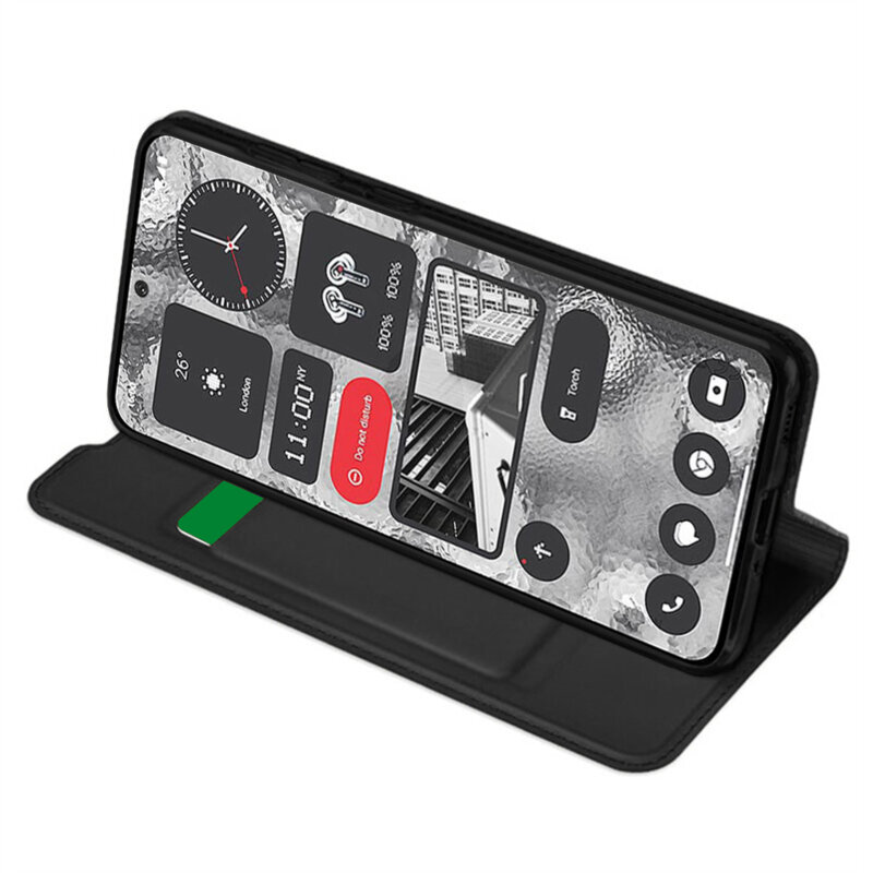 Husa Nothing Phone (2) Techsuit Magskin Book, negru