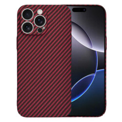 Husa iPhone 16 Pro Max Techsuit Carbonite FiberShell, rosu