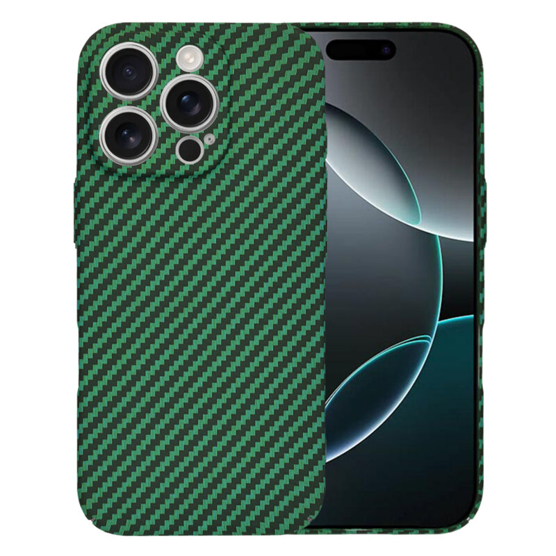 Husa iPhone 16 Pro Techsuit Carbonite FiberShell, verde