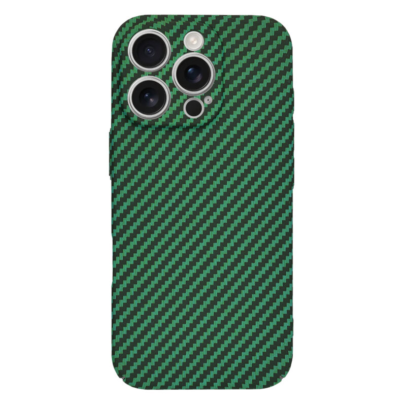 Husa iPhone 16 Pro Techsuit Carbonite FiberShell, verde
