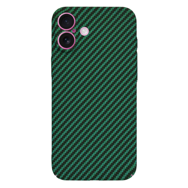 Husa iPhone 16 Plus Techsuit Carbonite FiberShell, verde