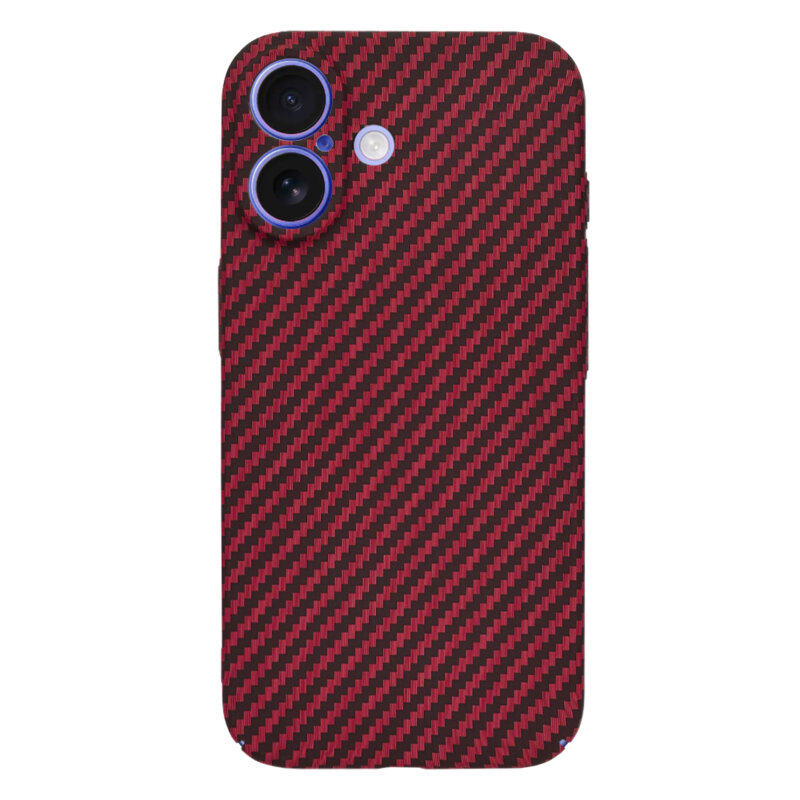 Husa iPhone 16 Techsuit Carbonite FiberShell, rosu