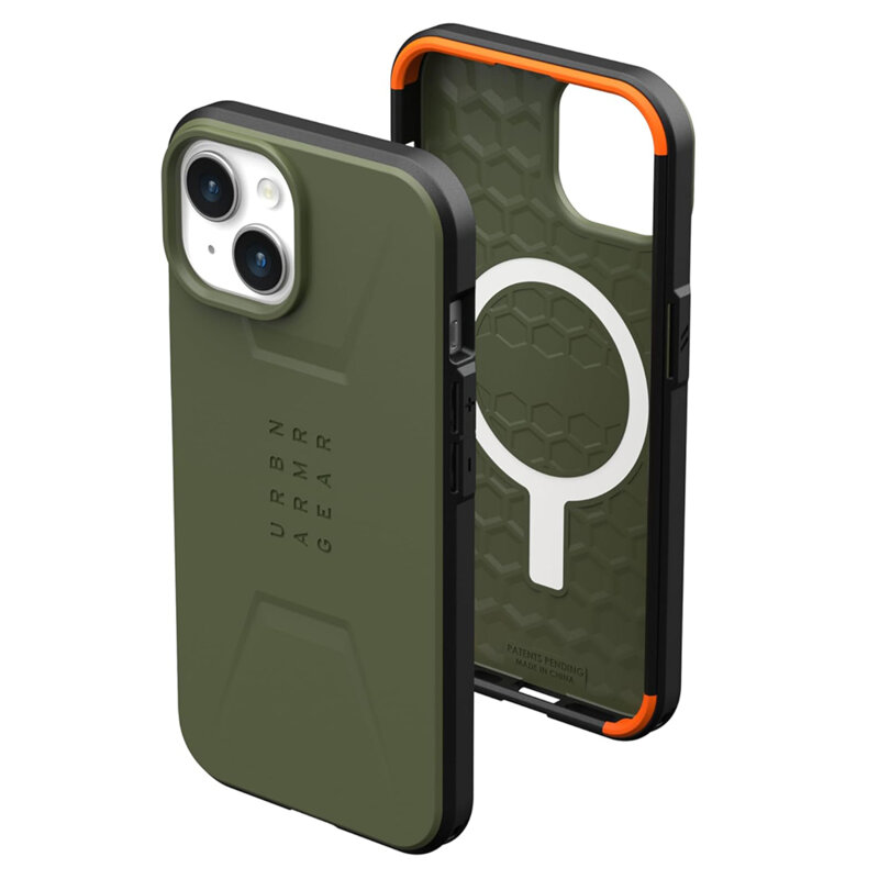 Husa iPhone 15 Plus UAG Civilian MagSafe, Olive Drab