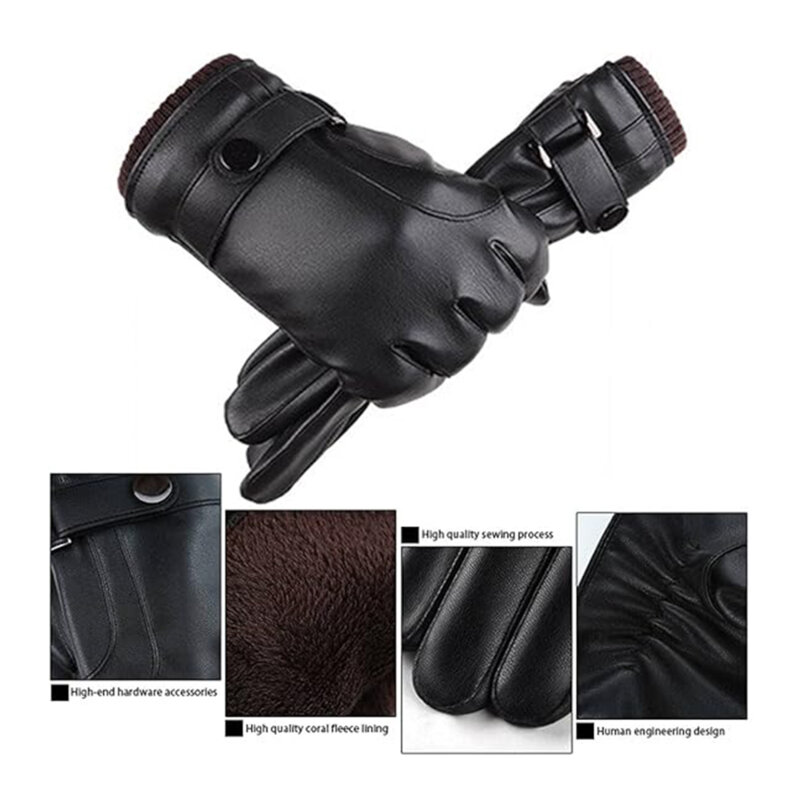 Manusi elegante pentru barbati Techsuit, universale, negru, OG102