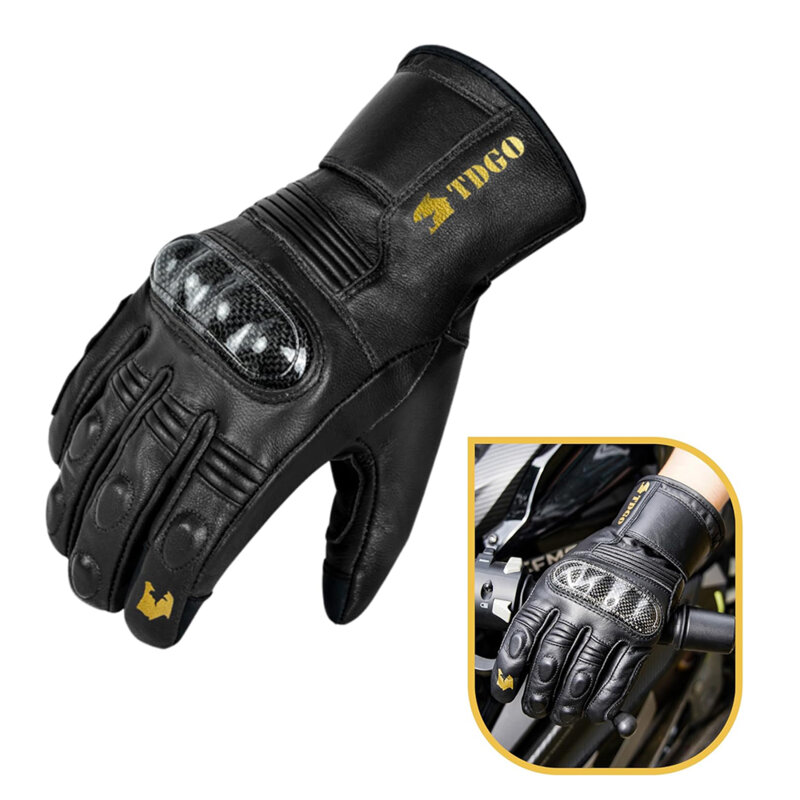 Manusi moto de barbati Techsuit, marimea L, negru, OG106