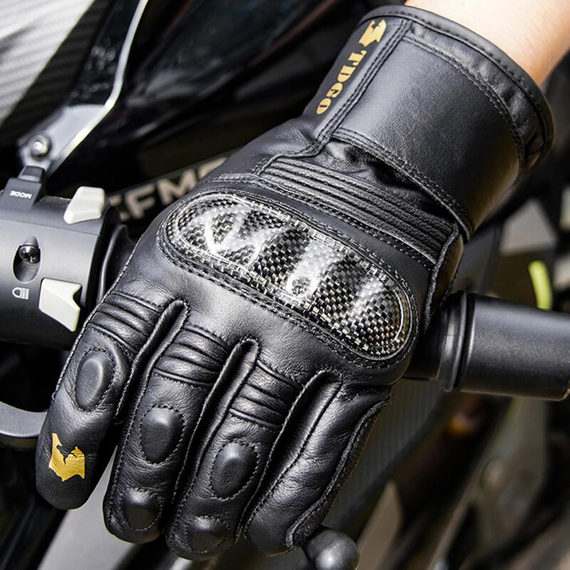 Manusi moto de barbati Techsuit, marimea L, negru, OG106