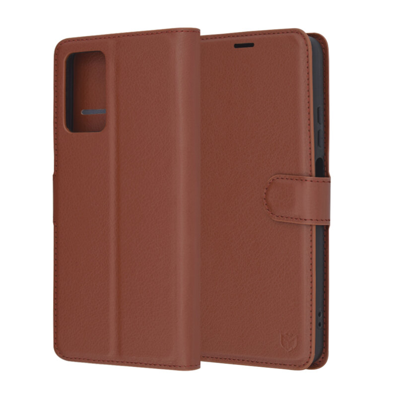 Husa Motorola Moto G35 Techsuit Leather Folio, maro