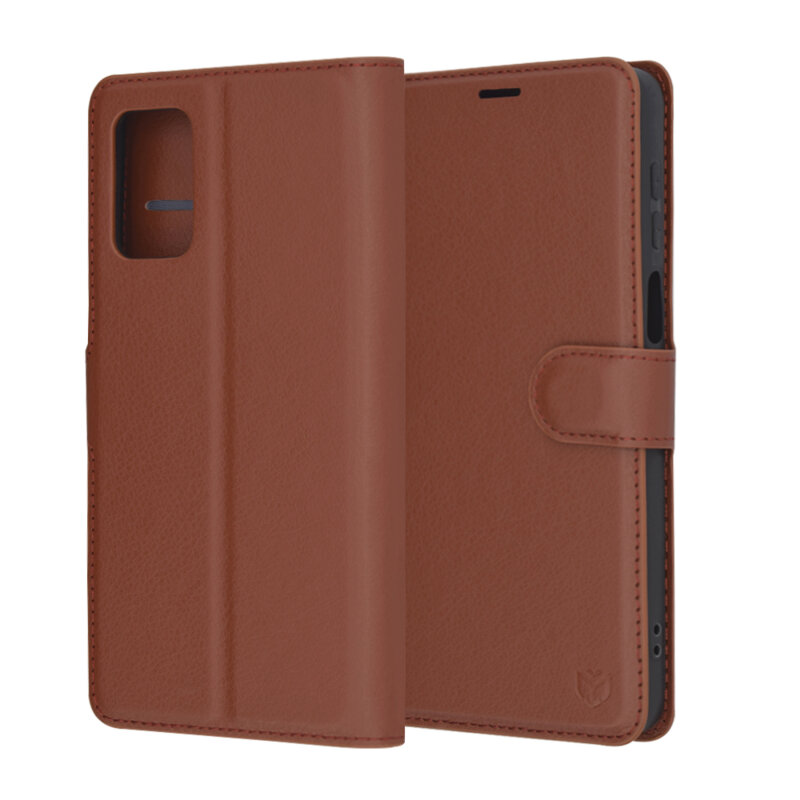 Husa Motorola Moto G55 Techsuit Leather Folio, maro