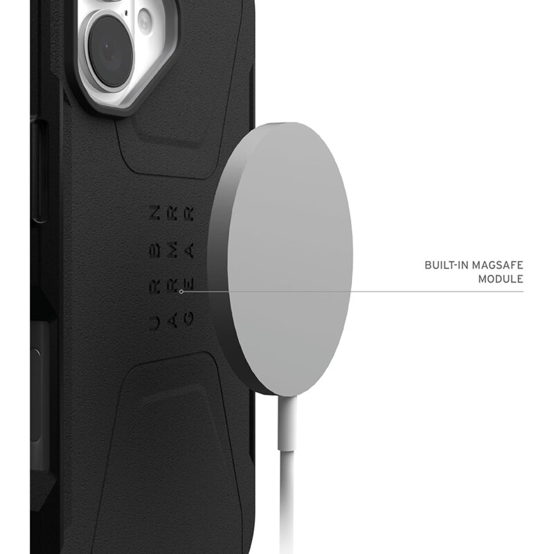 Husa iPhone 16 UAG Civilian MagSafe, Black