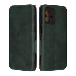 Husa 360° Motorola Moto G55 Techsuit Safe Wallet Plus, verde